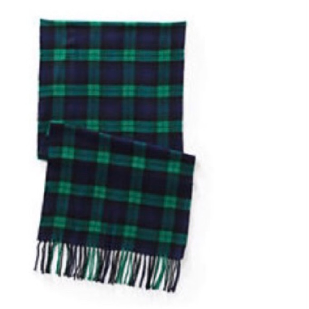 Green Blue Plaid Scarf